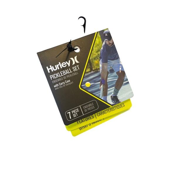 Hurley 7 Piece Pickleball Set Black and White with Yellow Balls - Picture 6 of 9